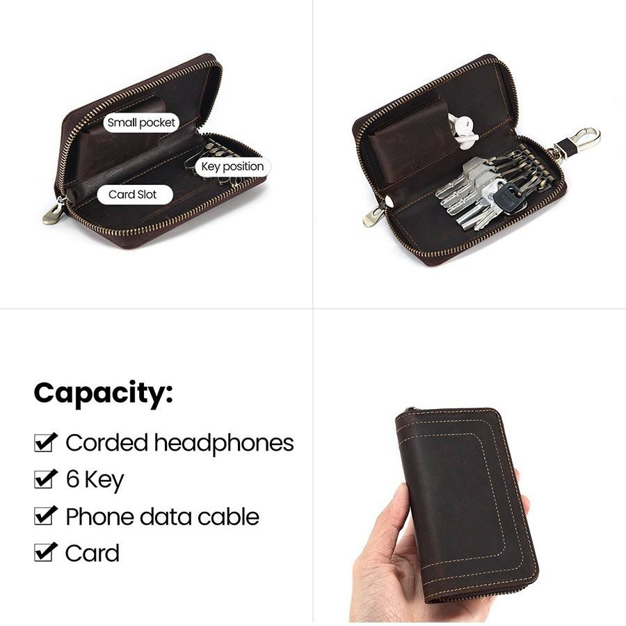 Genuine Leather Car Key Cover for Mercedes-Benz | OEM Style Keychain Pouch Accessories